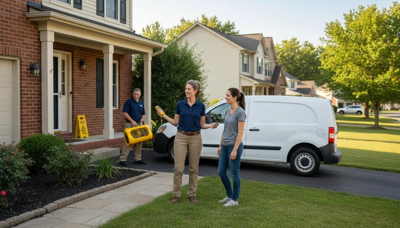Water restoration image for Dehumidification And Cleanup Services in West College Corner, IN